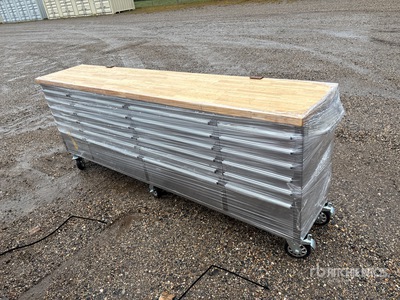 8 ft 24-Drawer Workbench (Unused)