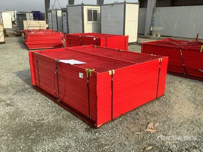 Quantity of (30) Canex 8 ft x 6 ft Powder Coated Bauzaun (Unused)