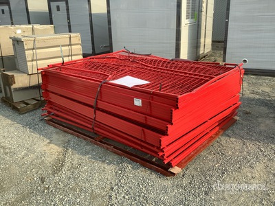 Quantity of (30) Canex 8 ft x 6 ft Powder Coated Bauzaun (Unused)