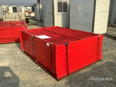 Quantity of (30) Canex 8 ft x 6 ft Powder Coated Bauzaun (Unused)