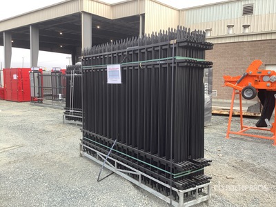 Quantity of (20) Canex 10 ft x 7 ft Powder Coated Wrought Iron Bauzaun (Unused)