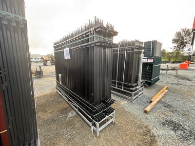 Quantity of (20) Canex 10 ft x 7 ft Powder Coated Wrought Iron Bauzaun (Unused)