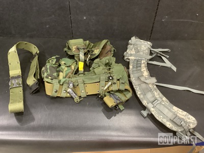 (30) Individual Belts, (2) Holsters, (3) Riggers Belts & Assorted Items