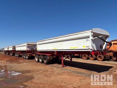 2021 Bruce Rock Engineering Tri/A AAB Quad Road Train Combination Side Dump Trailer