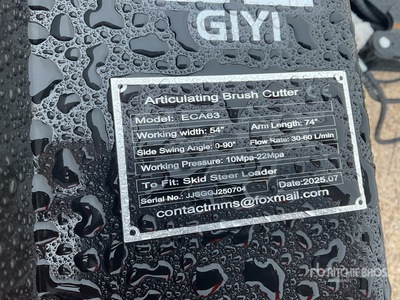 2025 GIYI GY-ECA63 Mower Divers - Accessoires pour chargeuse à différentiel (Unused)