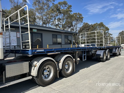 2016 MaxiTrans Tri/A B-Double Combination Flatbed Trailer