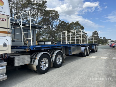 2015 MaxiTrans Tri/A B-Double Combination Flatbed Trailer
