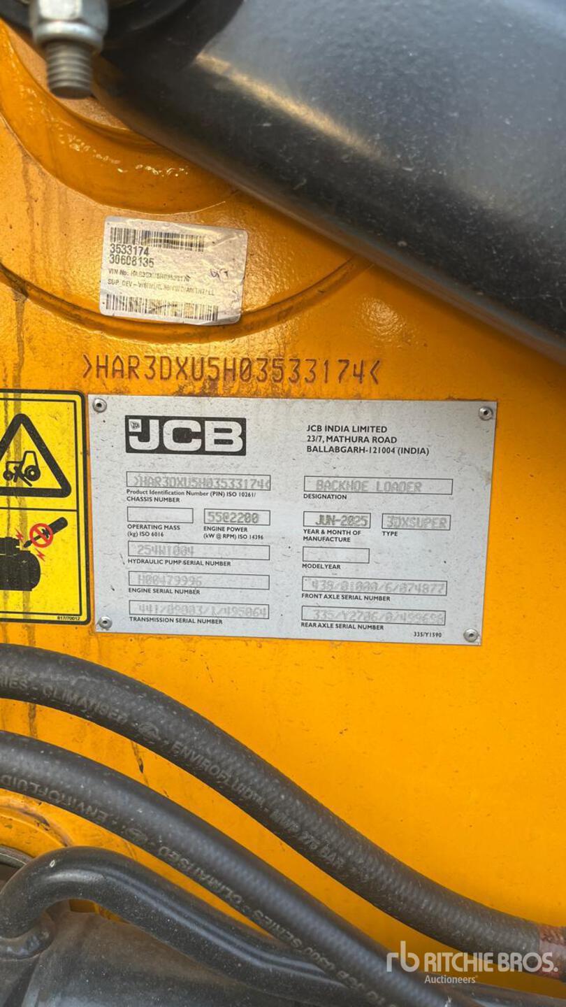 2025 JCB 3DX 4x4 を見 Backhoe Loader (Unused)