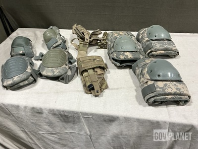 (4) Elbow & Knee Pad Sets, (10) Individual Holsters & Assorted Items
