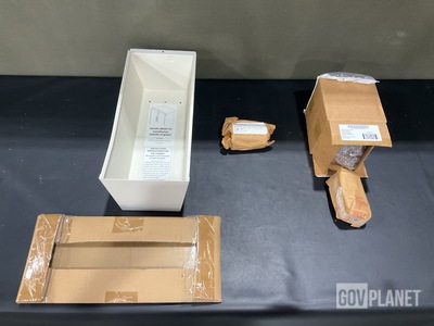 (18) Fire Extinguisher Cabinets, (1) Switch, (4) Rollers & Assorted Items