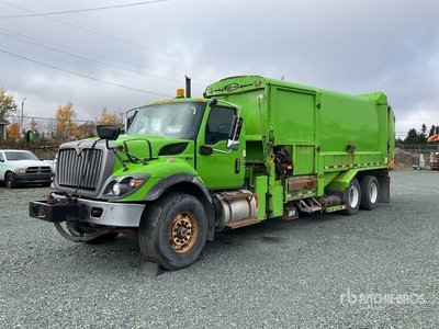 2020 International HV607 6x4 Side Loader Waste Collection Truck (Inoperable)