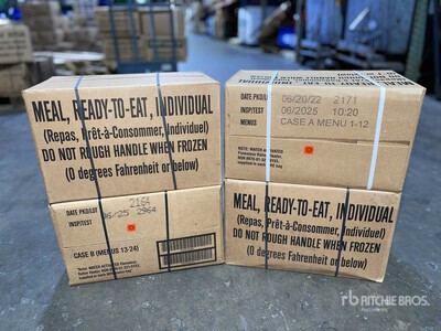 4 CASES OF MILITARY MRES MEALS READY TO EAT