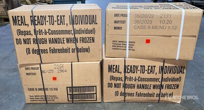 4 CASES OF MILITARY MRES MEALS READY TO EAT