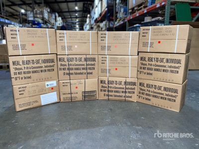 12 CASES OF MILITARY MRES MEALS READY TO EAT