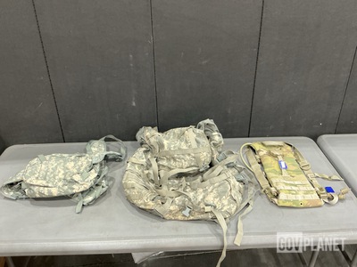 (8) Combat Casualty Care Bags, (39) Hydration System Carriers & Assorted Items