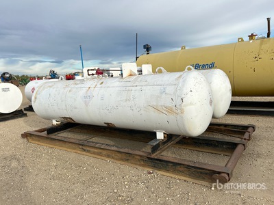 1000 gal Skid Mounted Steel Propane Twin Tanque