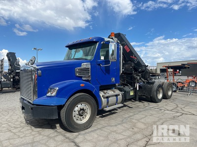 2011 Hiab 322EP3 pro Knuckle Boom on 2012 Freightliner Coronado 6x4 Truck Tractor w/Crane