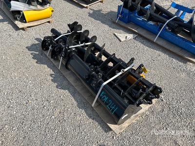 Quantity of (8) Mini Excavator Attachments augers, quick attachment, skeleton bucket, thumb Varios, accesorio para excavadora (Unused)
