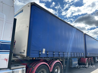 2013 Krueger Tri/A B-Double Lead Curtain Side Trailer