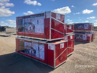 Quantity of (4) Boxes of 2025 HIlls Industrial 805026 80 Ft x 50 Ft x 26 Ft Storage Building (Unused)