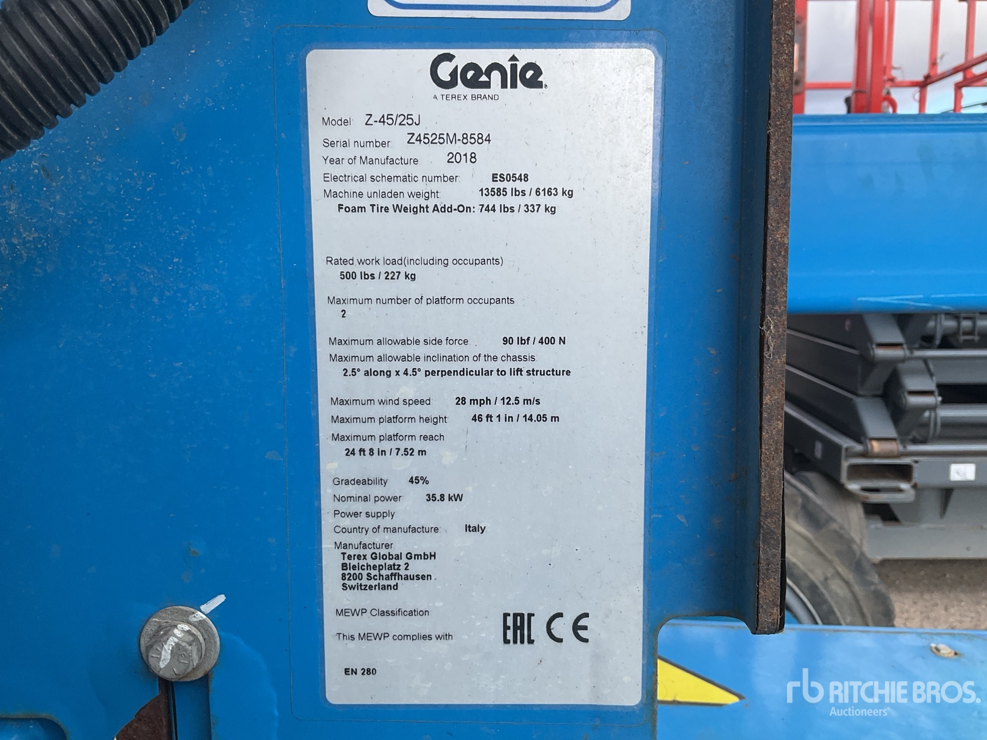 2018 GZ4525DJS Articulating Boom Lift