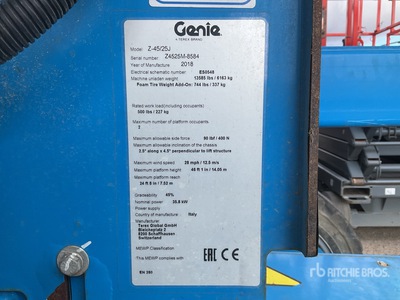 2018 GZ4525DJS Articulating Boom Lift