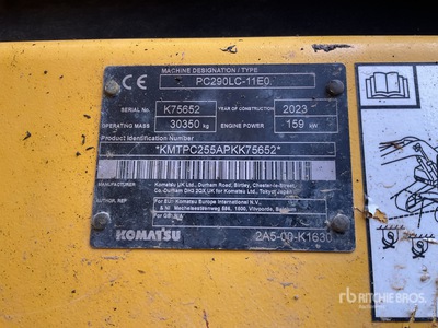 2023 Komatsu PC290LC-11EO Excavadora de Cadenas