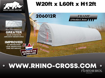 Rhino-Cross 206012R 4.3 m x 18.3 m Edificio de almacenaje (Unused)