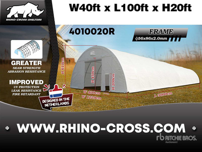 Rhino-Cross 4010020R-300G 4 m x 30 m Edificio de almacenaje (Unused)
