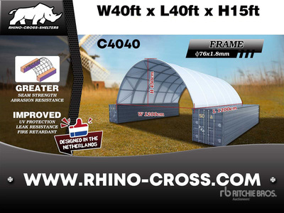 Rhino-Cross C4040-300G Storage Building (Unused)