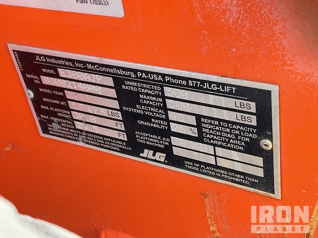 ELEVADOR ARTICULADO 2016 JLG E300AJP
