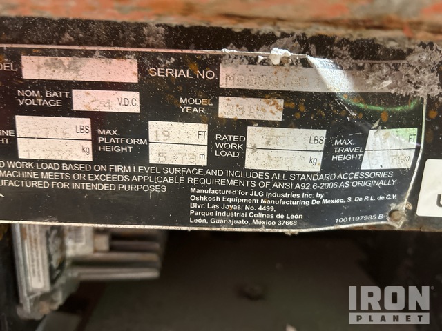 ELEVADOR TIJERA 2018 JLG 1932R