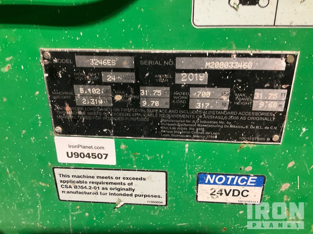 ELEVADOR TIJERA 2019 JLG 3246ES