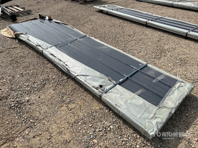 Quantity of (100) 2025 SKLP SKL100 12 ft Galvalume Steel Sheets (Black) (Unused)