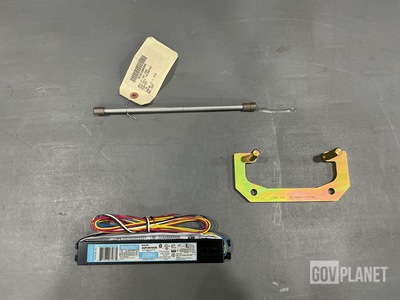 (102) Lamp Ballasts, (20) Push Rods, (24) Brackets & Assorted Items