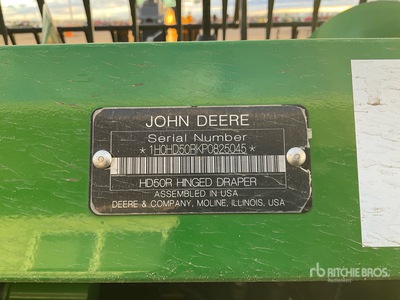2023 John Deere HD50R 50 ft Hinged Draper Combine Header