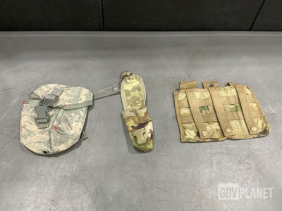 (55) First Aid Inserts, (14) Waist Packs, (16) Bandoleers & Assorted Items