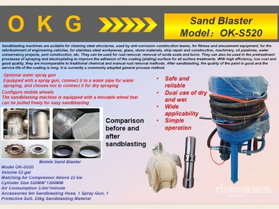 2025 OKG OK-S520 Sand Blaster (Unused)