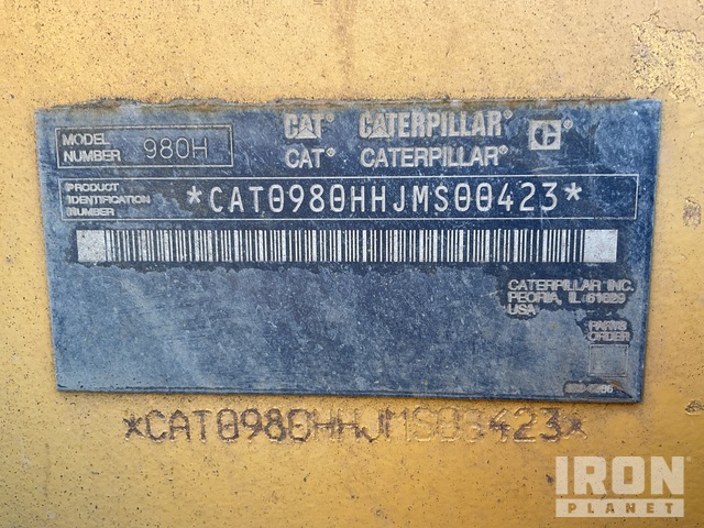 CARGADOR FRONTAL 2005 CATERPILLAR 980H
