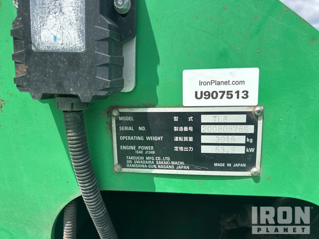 MINI CARGADOR SOBRE ORUGAS 2019 TAKEUCHI TL8