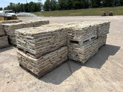 Quantity of (10) Pallets of Buff Lueders Limestone 4 - 8 in Sawn Veneer Stone
