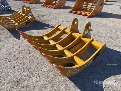 2025 SEC 60 in Excavator Rake - Fits Komatsu PC200 (Unused)