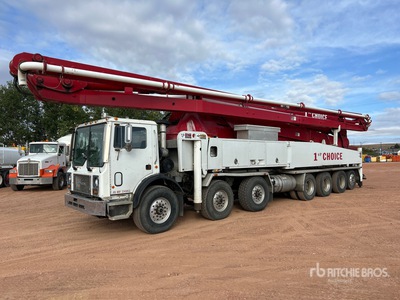 2003 Schwing S61SX 197 ft on 2003 Mack MR 14x6 Betonpumpenwagen
