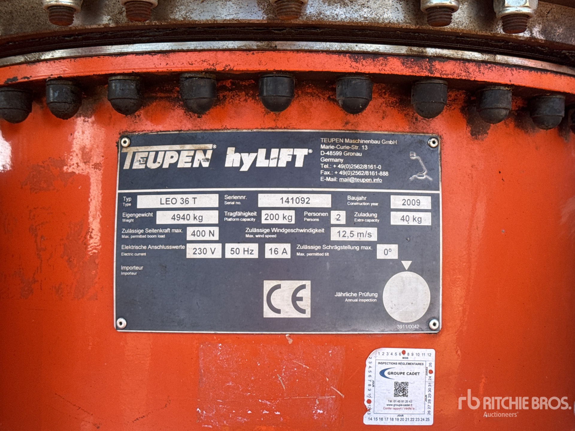 2009 Teupen LEO 36T Crawler Diesel Nacelle Araignée Spider Articulating Boom Lift