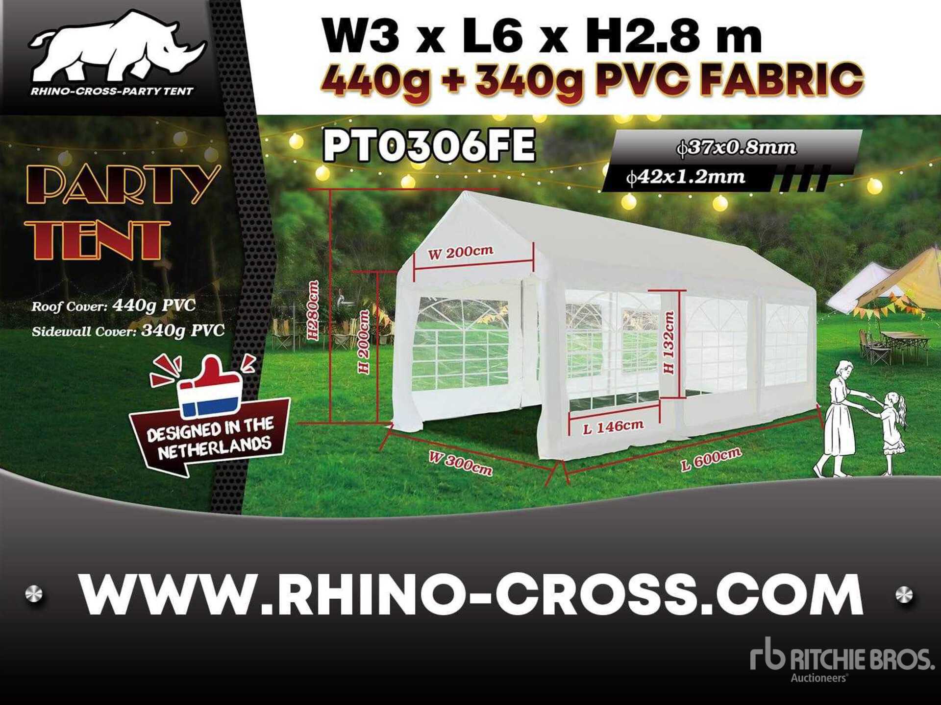 Rhino-Cross PT0306FE 3x6 Party Tents and Tent Components (Unused)