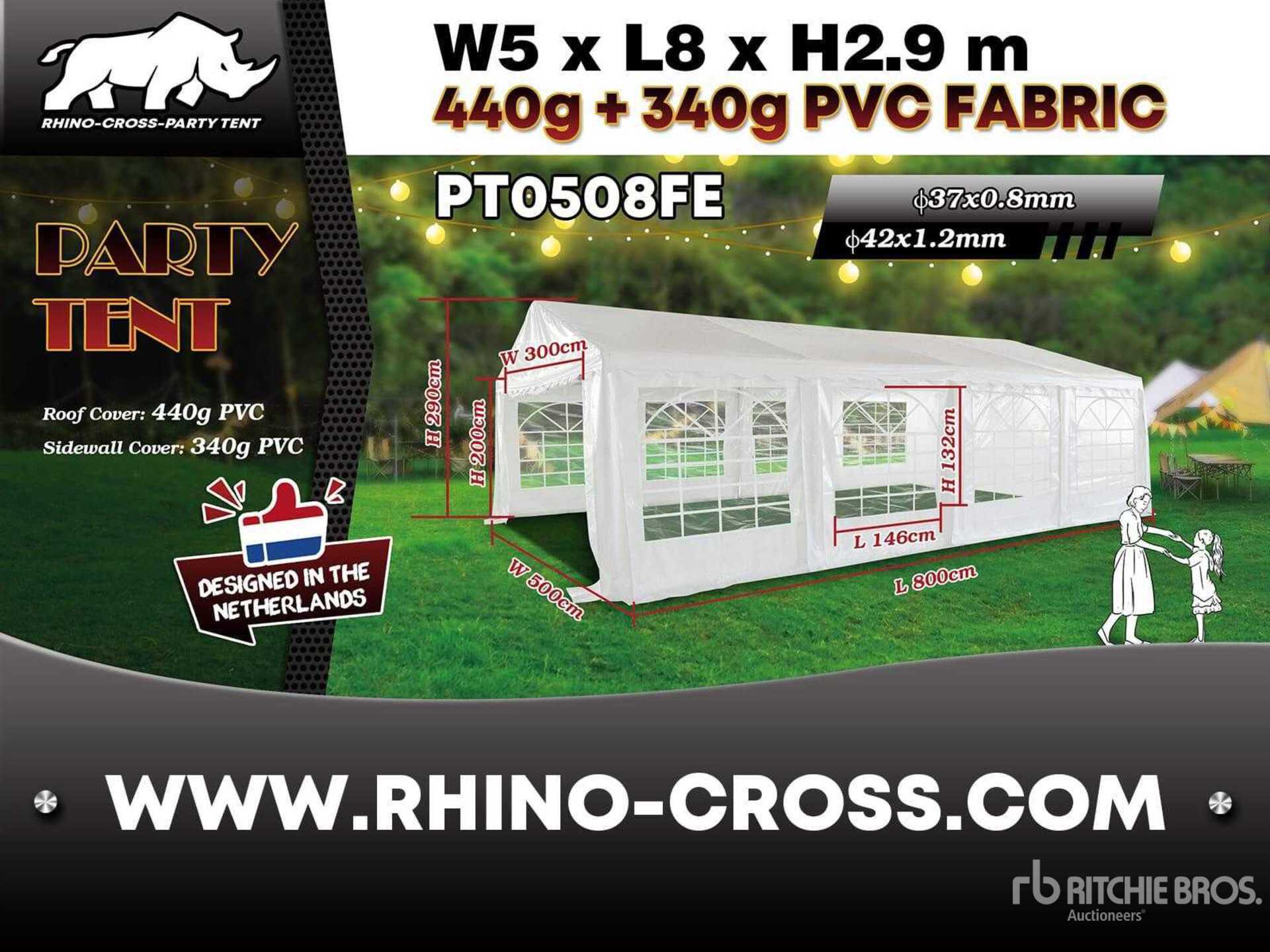 Rhino-Cross PT0508FE 5x8 Party Tents and Tent Components (Unused)