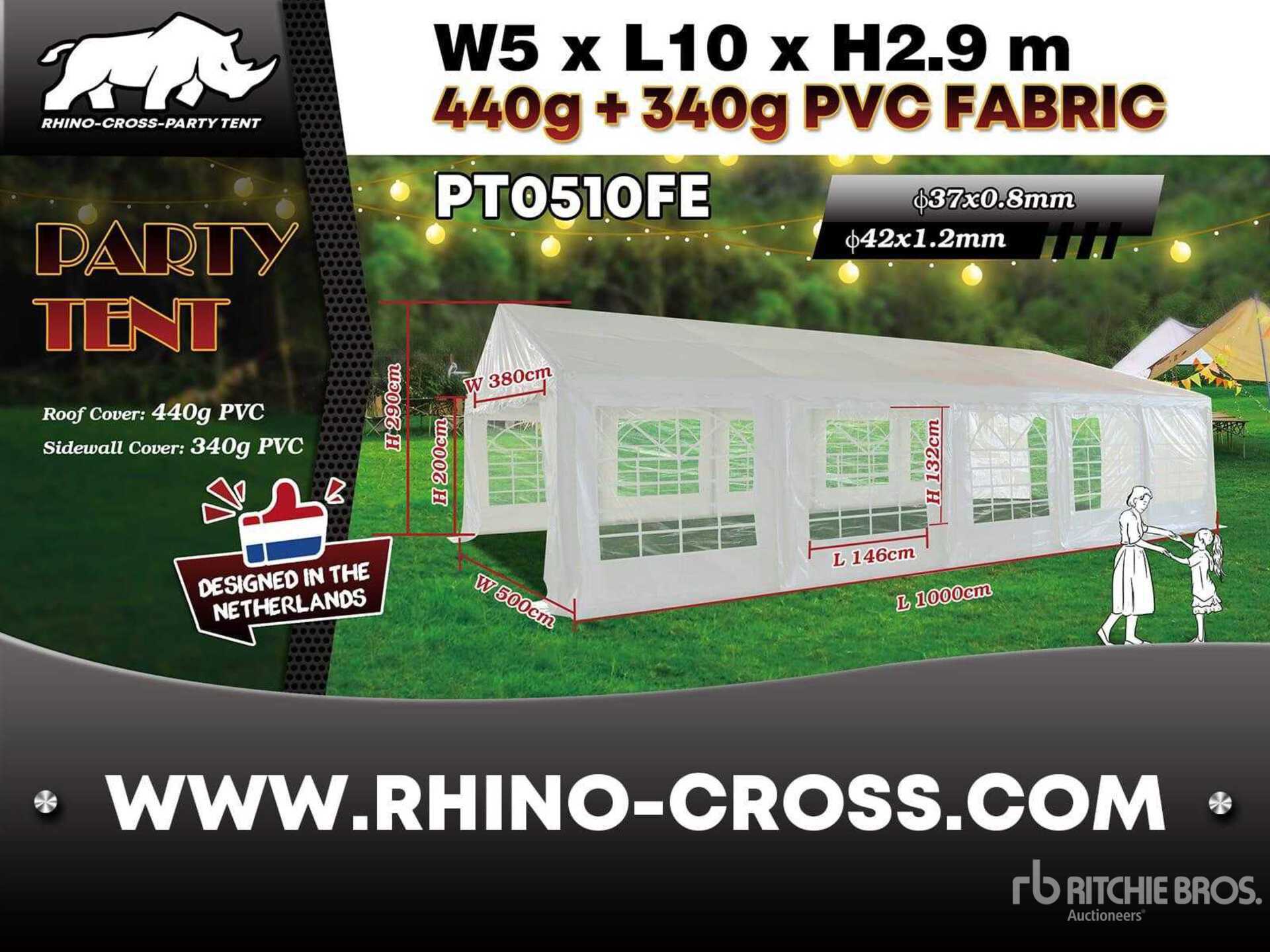 Rhino-Cross PT0510FE 5x10 Party Tents and Tent Components (Unused)