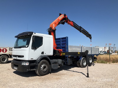 2004 Palfinger PK23002 6700 kg Knuckle Boom on 2004 Renault Premium 370.26 6x2 Sleeper Pritschenwagen mit Kran