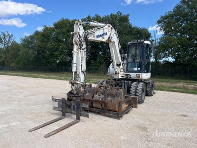 2015 Komatsu PW98MR-8 Pelle Sur Pneus Wheel Excavator