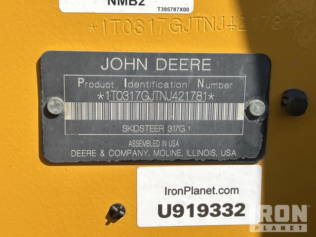 MINI CARGADOR SOBRE ORUGAS 2022 JOHN DEERE 317G
